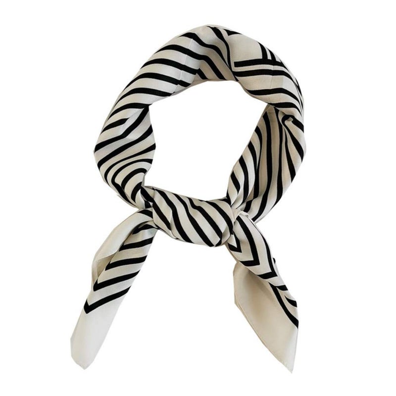 FONYVE Silk Feeling Scarf Medium Square Satin Head Wrap for Women 27.5 inches - Image 1